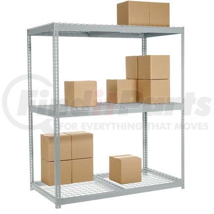 502456 by GLOBAL INDUSTRIAL - Global Industrial&#153; Wide Span Rack 72Wx24Dx60H, 3 Shelves Wire Deck 900 Lb Cap. Per Level, Gray