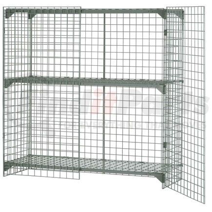 184086 by GLOBAL INDUSTRIAL - Global Industrial&#153; Wire Mesh Security Cage Locker, 36"Wx24"Dx72"H, Gray, Unassembled