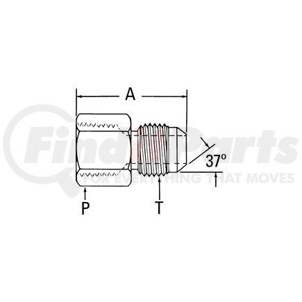 2022-12-8S by WEATHERHEAD - Aeroquip Adapter - Adaptor FP X MJ