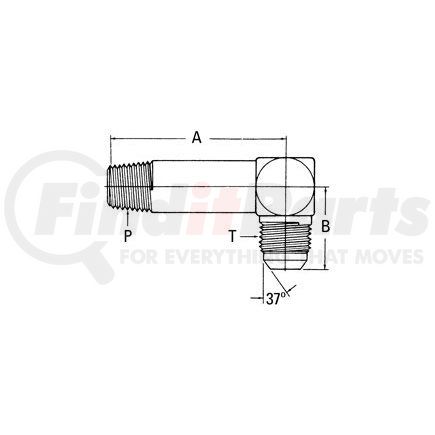 202414-2-4S by WEATHERHEAD - Aeroquip Adapter - Adaptor MP x MJB XX Long