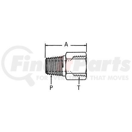 2246-2-4S by WEATHERHEAD - Aeroquip Adapter - Adaptor MP x UNO' FEM