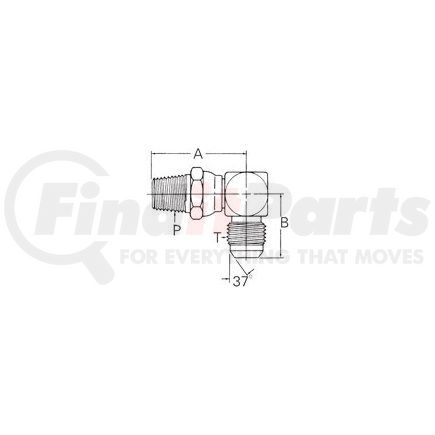 2249-12-12S by WEATHERHEAD - Aeroquip Adapter - Adaptor PS x MJ 90 ELB