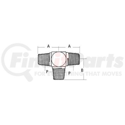 2257-12-12S by WEATHERHEAD - Aeroquip Adapter - Adaptor MP x MP x MP Tee