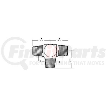 2257-6-6S by WEATHERHEAD - Aeroquip Adapter - Adaptor MP x MP x MP Tee