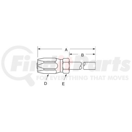 24708N-T58 by WEATHERHEAD - Eaton Weatherhead 247 N series Field Attachable Hose Fittings Straight Tube – Extended