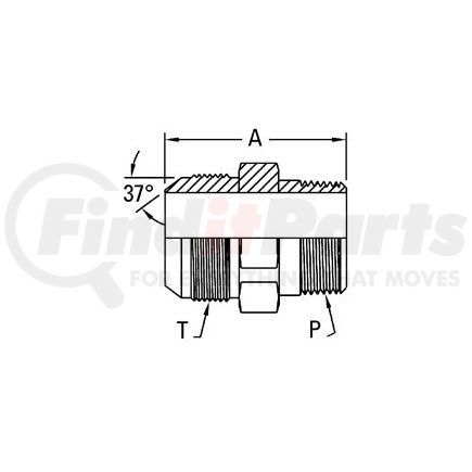 259-2021-12-12 by WEATHERHEAD - Aeroquip Adapter - Adaptor MP x MJ Steel SS 316