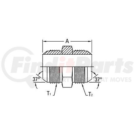 259-2027-8-8 by WEATHERHEAD - Aeroquip Adapter - Straight Adapter