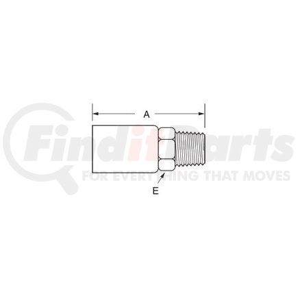 26504P-102 by WEATHERHEAD - Eaton Weatherhead 265 P Series Crimp Hose Fittings Male Pipe Rigid