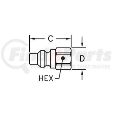 00A by WEATHERHEAD - Hansen and Gromelle Quick Disconnect Coupling - Plug