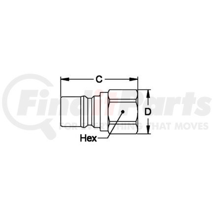 100510 by WEATHERHEAD - Hansen and Gromelle Quick Disconnect Coupling - 3/4inF.P.T. Brass Plug