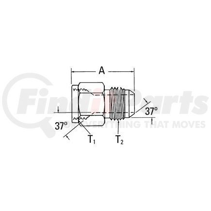 2215-8-10S by WEATHERHEAD - Aeroquip Adapter - Adaptor FJ x MJ