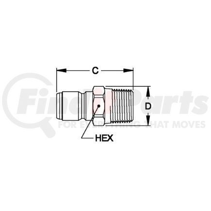 2T15 by WEATHERHEAD - Hansen and Gromelle Quick Disconnect Coupling - Plug