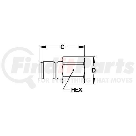 2T16 by WEATHERHEAD - Hansen and Gromelle Quick Disconnect Coupling - Plug