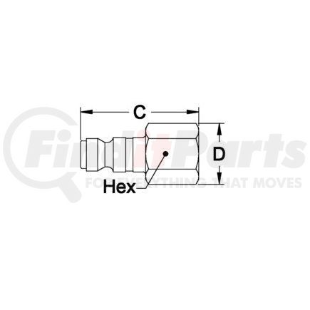31AP25F by WEATHERHEAD - Hansen and Gromelle Quick Disconnect Coupling - One Way Plug