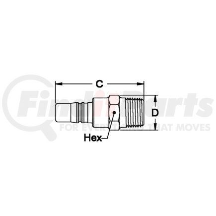 3L20 by WEATHERHEAD - Hansen and Gromelle Quick Disconnect Coupling - One Way Plug
