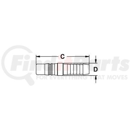 3L17 by WEATHERHEAD - Hansen and Gromelle Quick Disconnect Coupling - One Way Plug