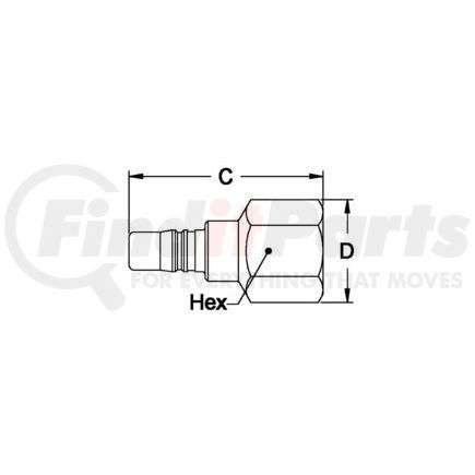 3L21 by WEATHERHEAD - Hansen and Gromelle Quick Disconnect Coupling - One Way Plug