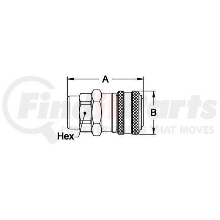 3R21 by WEATHERHEAD - Hansen and Gromelle Quick Disconnect Coupling - One Way Socket