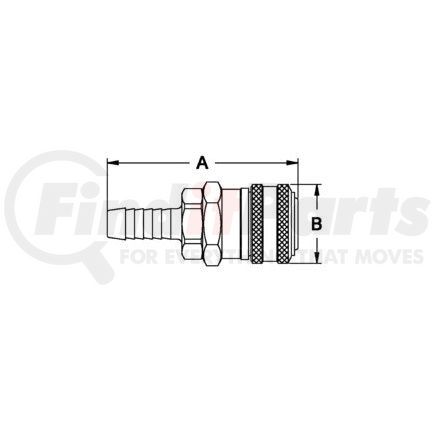 3R22 by WEATHERHEAD - Hansen and Gromelle Quick Disconnect Coupling - One Way Socket