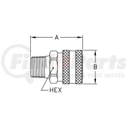 3S20 by WEATHERHEAD - Hansen and Gromelle Quick Disconnect Coupling - Socket