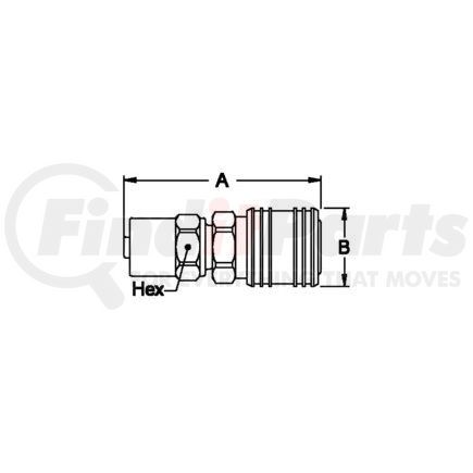 40SD7 by WEATHERHEAD - Hansen and Gromelle Quick Disconnect Coupling - Socket