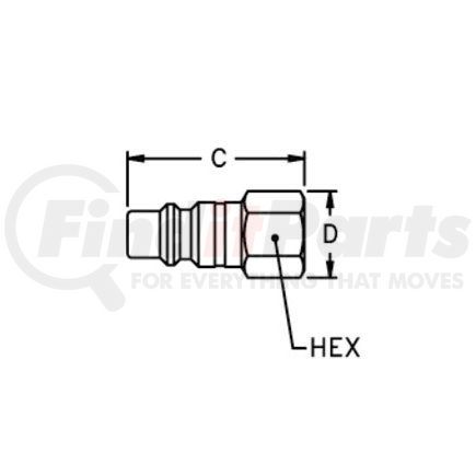 41 by WEATHERHEAD - Hansen and Gromelle Quick Disconnect Coupling - One Way Plug