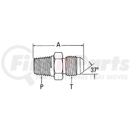 259-2021-24-24 by WEATHERHEAD - Aeroquip Adapter - SAE 37 Adapter