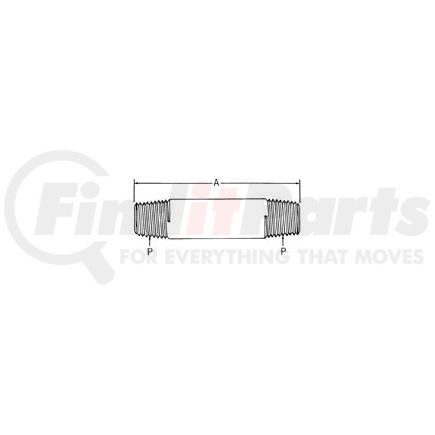 2084-8S-2 1/2 by WEATHERHEAD - Aeroquip Adapter - Adaptor MP x MP Long