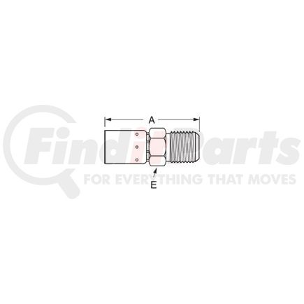 06916E-516 by WEATHERHEAD - Eaton Weatherhead 069 E Series Crimp Hose Fittings JIC 37 Male Rigid