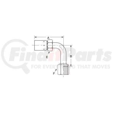 06E-A66 by WEATHERHEAD - Fitting - Hose Fitting (Permanent), PTFE, ORS E-Series Everflex