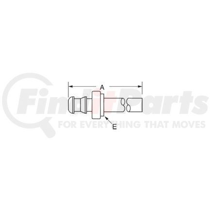 10005B-X05 by WEATHERHEAD - Eaton Weatherhead 100 B Series Field Attachable Hose Fittings Straight Tube Rigid