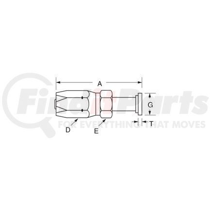 10412N-G12 by WEATHERHEAD - Eaton Weatherhead 104 N series Field Attachable Hose Fittings SAE Code 61