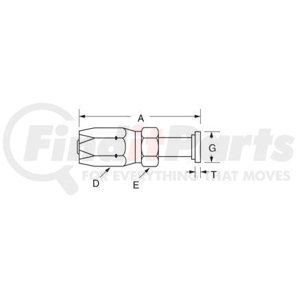 10416N-G16 by WEATHERHEAD - Eaton Weatherhead 104 N series Field Attachable Hose Fittings SAE Code 61