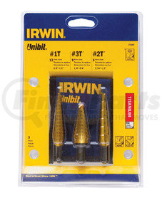 15502 by IRWIN - 3 Pc. Unibit Step Drill TiN Set