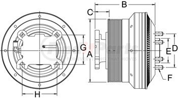 799026 by HORTON - CLUTCH*DM SE 21*REMAN,10-K GRV,172.0 OD