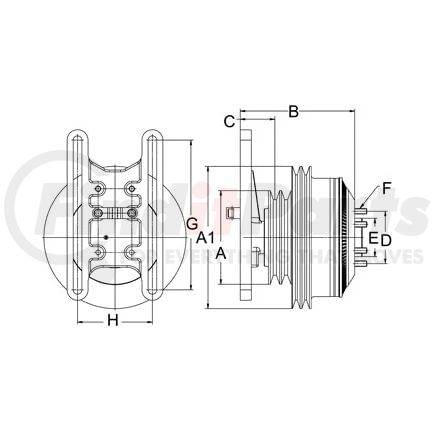 799044 by HORTON - CLUTCH*DM SE 21*REMAN,4-V GRV,158.7 OD