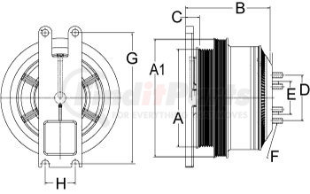 799070 by HORTON - CLUTCH DM SE 21 REMAN,8-6K GRV,190.5 OD