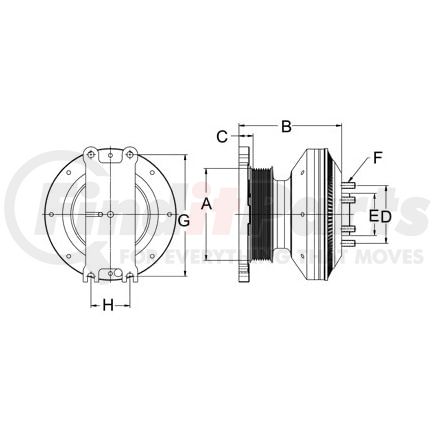 799084 by HORTON - CLUTCH*DM SE 21*REMAN,8-'K' GRV,141.2 OD