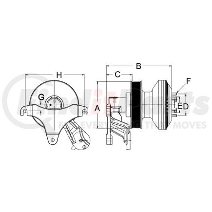 799222 by HORTON - REMAN*CLUTCH*DM SE 21*DET,190.4,10-PK,65.0 PLT,20.7 STUD