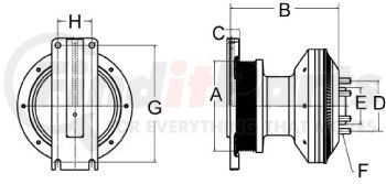 799291 by HORTON - CLUTCH*DM SE 21*REMAN,8-PK GRV,158.0 OD