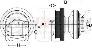 799316 by HORTON - CLUTCH*DM SE 21*REMAN,8K/6K GRV,190.5 OD
