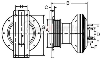 799421 by HORTON - CLUTCH*DM SE 21*REMAN,8-PK GRV,141.5 OD