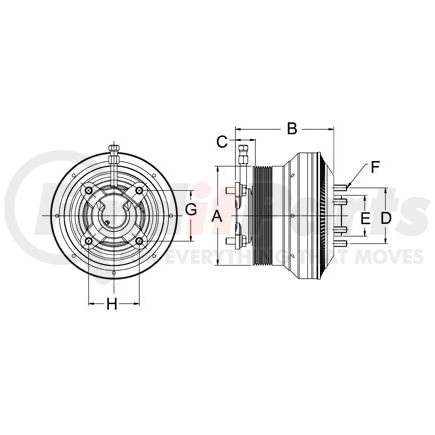999335 by HORTON - CLUTCH*DM SE 21*CUM,190.5,8-PK,65.0 PLT,20.7 STUD