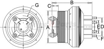 999256 by HORTON - CLUTCH*DM SE 21*CUM,157.9,10-PK,65.0 PLT,65.2 STUD