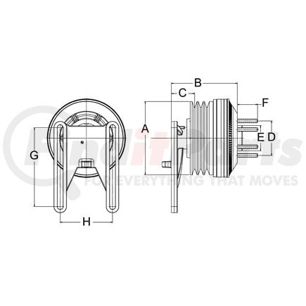 999224 by HORTON - CLUTCH*DM SE 21*DET,157.5,3-V,65.02 PLT,27.1 STUDS