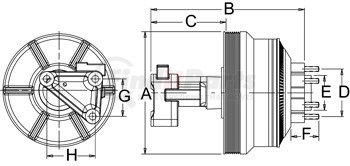 999415 by HORTON - CLUTCH*DM SE 21*CUM,163.3,8-PK,65.0 PLT,27.1 STUDS