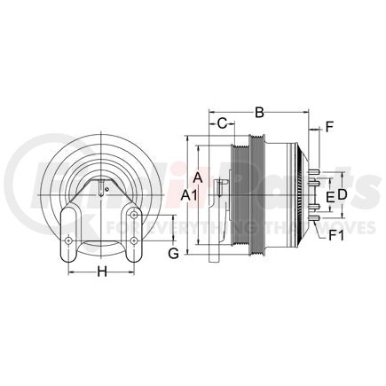 999327 by HORTON - CLUTCH*DM SE 21*CAT,8K/6K,65.0 PLT,20.7 STUDS