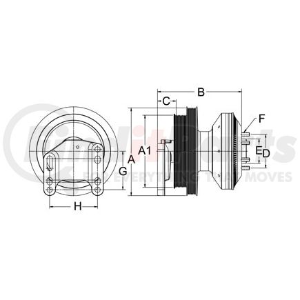 999440 by HORTON - CLUTCH*DM SE 21*CAT,190.5,8K-6K,65.0 PLT,27.1 STUD