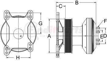 999268 by HORTON - CLUTCH DM SE 21 DET 190.5