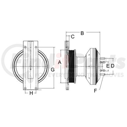 999503 by HORTON - CLUTCH*DM SE 21*CAT,167.8,10-PK,65.0 PLT,52.4 STUDS